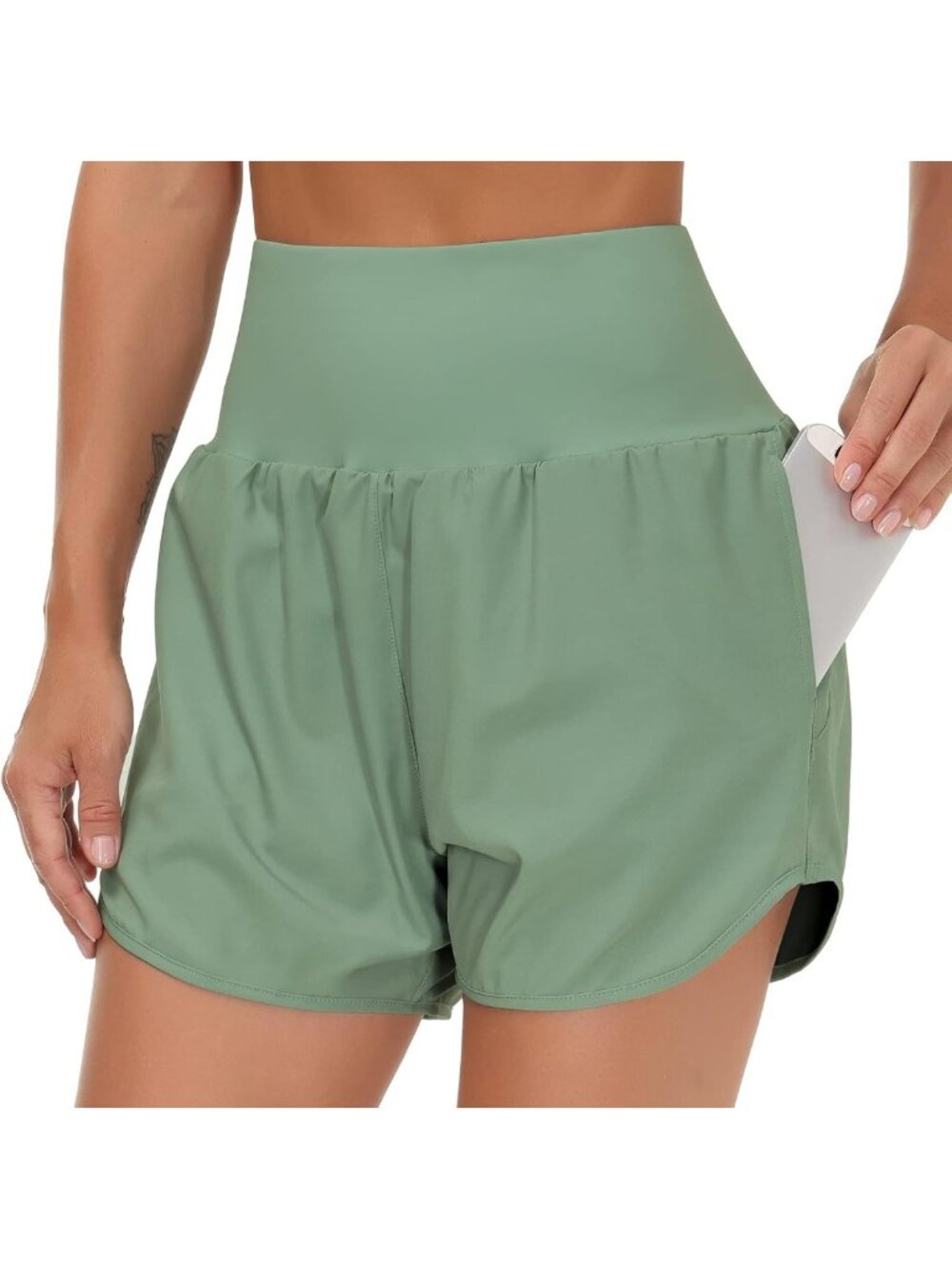 High Waist Running Workout Shorts for Women - Quick Dry, Breathable
